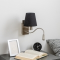 Brilagi - LED Fleksibel væglampe NUBILA 1xE27/25W/230V + LED/3W mat krom/sort