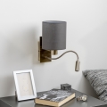 Brilagi - LED Fleksibel væglampe NUBILA 1xE27/25W/230V + LED/3W messing/antracit