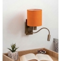 Brilagi - LED fleksibel væglampe NUBILA 1xE27/25W/230V + LED/3W messing/orange