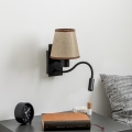 Brilagi - LED Fleksibel væglampe NUBILA 1xE27/25W/230V + LED/3W sort/brun