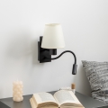 Brilagi - LED Fleksibel væglampe NUBILA 1xE27/25W/230V + LED/3W sort/cremefarvet