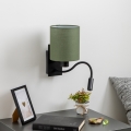 Brilagi - LED Fleksibel væglampe NUBILA 1xE27/25W/230V + LED/3W sort/grøn