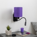 Brilagi - LED Fleksibel væglampe NUBILA 1xE27/25W/230V + LED/3W sort/lilla