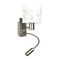 Brilagi - LED fleksibel væglampe til børn BOBO 1xE27/25W/230V + LED/3W mat krom/hvid/enhjørninger