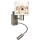 Brilagi - LED fleksibel væglampe til børn BOBO 1xE27/25W/230V + LED/3W mat krom/hvid/lyserød/feer