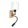 Brilagi - LED fleksibel væglampe til børn BOBO WOOD 1xE27/25W/230V + LED/3W eg/sort/hvid/kaniner