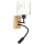 Brilagi - LED fleksibel væglampe til børn BOBO WOOD 1xE27/25W/230V + LED/3W eg/sort/hvid/kaniner
