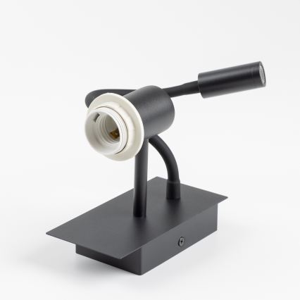 Brilagi - fleksibel LED-børnevæglampe BOBO 1xE27/25W/230V + LED/3W sort/hvid/bamser