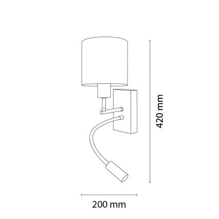 Brilagi - LED fleksibel børnevæglampe BOBO WOOD 1xE27/25W/230V + LED/3W eg/sort/hvid/dyremotiv