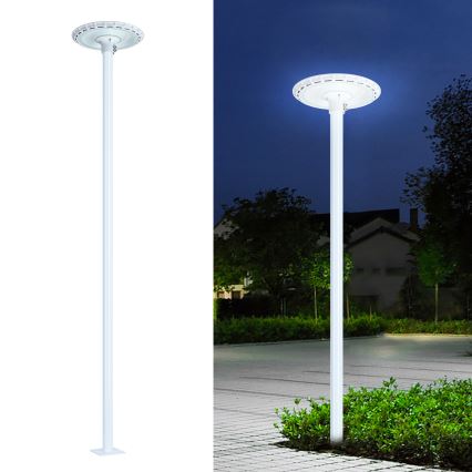 Brilagi - LED gadelampe med 3 m mast URBANSPARK LED/120W/230V hvid IP65