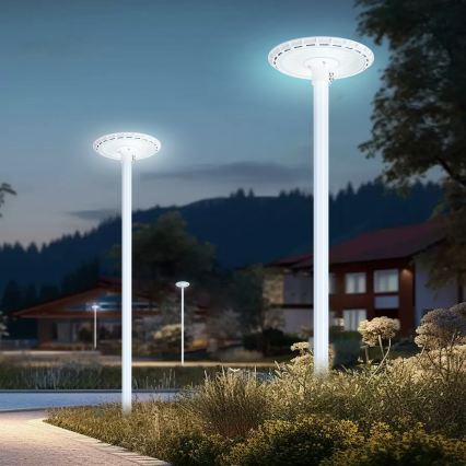 Brilagi - LED gadelampe med 3 m mast URBANSPARK LED/120W/230V hvid IP65