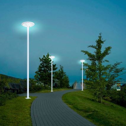 Brilagi - LED gadelampe med 3 m mast URBANSPARK LED/120W/230V hvid IP65