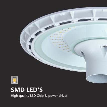 Brilagi - LED gadelampe med 3 m mast URBANSPARK LED/120W/230V hvid IP65