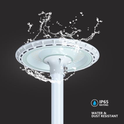 Brilagi - LED gadelampe med 3 m mast URBANSPARK LED/120W/230V hvid IP65