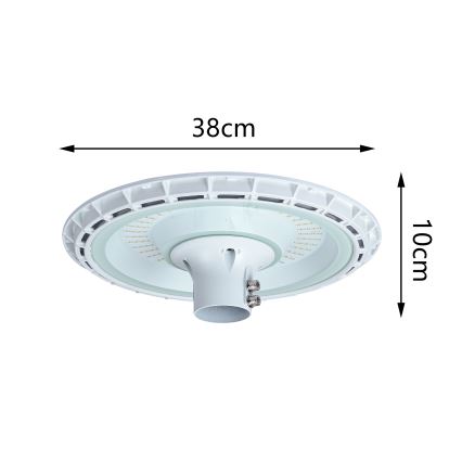 Brilagi - LED gadelampe med 3 m mast URBANSPARK LED/120W/230V hvid IP65