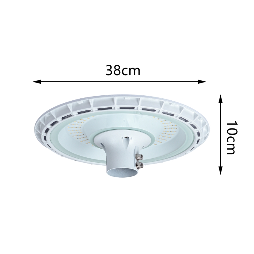 Brilagi - LED gadelampe med 3 m mast URBANSPARK LED/120W/230V hvid IP65