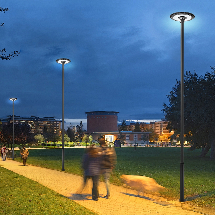 Brilagi - LED gadelampe med 5 m mast URBANSPARK LED/120W/230V sort IP65