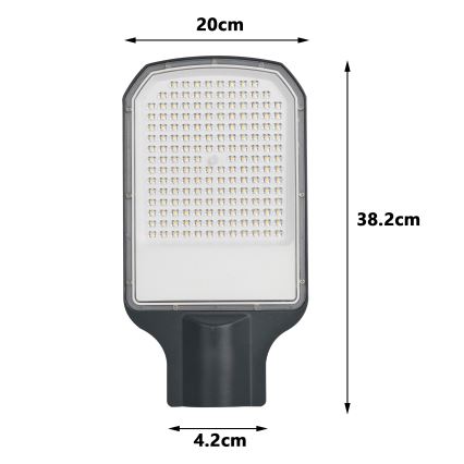 Brilagi - LED gadelampe URBANLIGHT LED/100W/230V antracit IP65