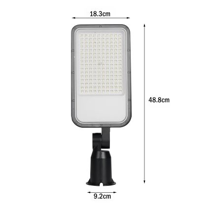 Brilagi - LED Gadelampe URBANLIGHT LED/100W/230V sort IP65