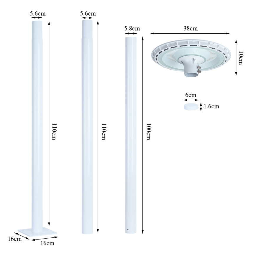 Brilagi - LED gadelampe URBANSPARK LED/120W/230V hvid IP65
