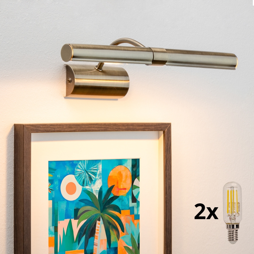 Brilagi - LED gallerilampe DANAE 2xE14/4W/230V 3000K bronze