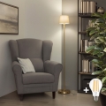 Brilagi - LED-gulvlampe CERIA 1xE27/20W/230V Ø 20,5 cm grå/guld