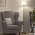 Brilagi - LED-gulvlampe CERIA 1xE27/20W/230V Ø 25 cm hvid/guld