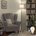 Brilagi - LED gulvlampe CERIA 1xE27/20W/230V Ø 30 cm grå/guld