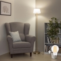 Brilagi - LED gulvlampe CERIA 1xE27/20W/230V Ø 30 cm hvid/guld