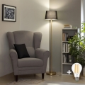 Brilagi - LED-gulvlampe CERIA 1xE27/20W/230V Ø 30 cm sort/guld