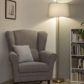 Brilagi - LED-gulvlampe CERIA 1xE27/20W/230V Ø 45 cm grå/guld