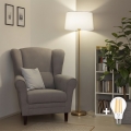 Brilagi - LED gulvlampe CERIA 1xE27/20W/230V Ø 45 cm hvid/guld