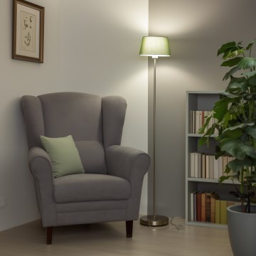 Brilagi - LED gulvlampe CERIA 1xE27/40W/230V Ø 25 cm grøn/mat krom