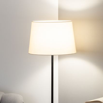 Brilagi - LED gulvlampe CERIA 1xE27/40W/230V Ø 30 cm beige/sort