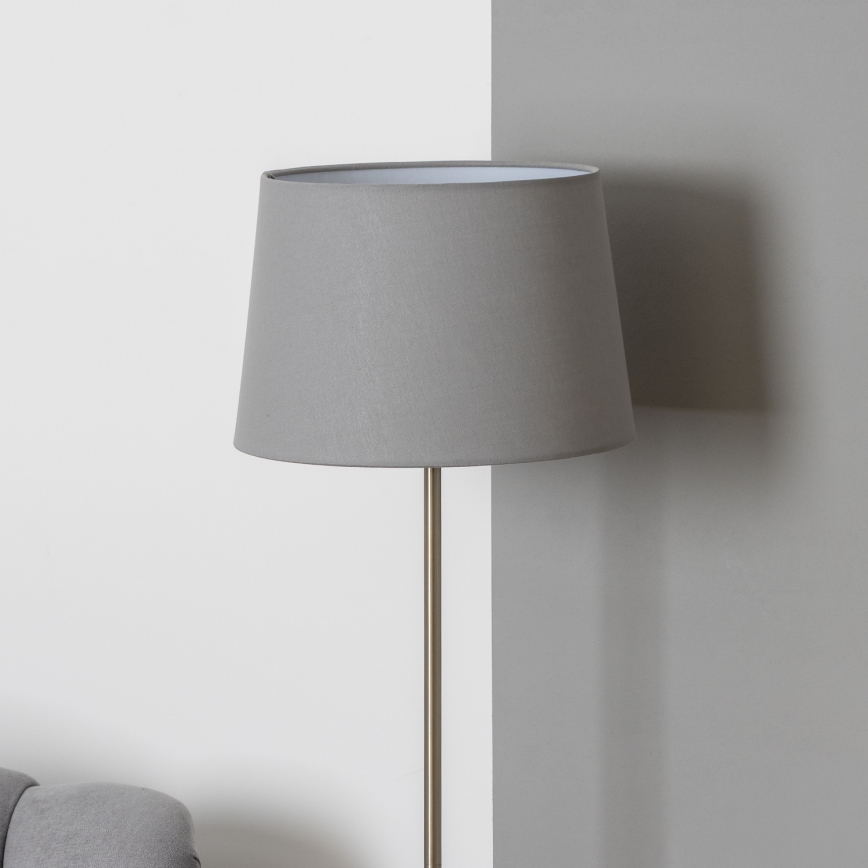 Brilagi - LED Gulvlampe CERIA 1xE27/40W/230V Ø 30 cm grå/mat krom