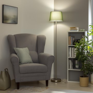 Brilagi - LED gulvlampe CERIA 1xE27/40W/230V Ø 30 cm grøn/mat krom