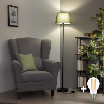 Brilagi - LED gulvlampe CERIA 1xE27/40W/230V Ø 30 cm grøn/sort