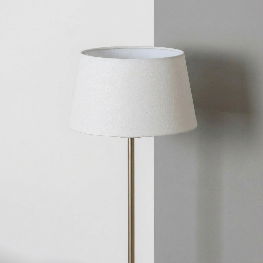 Brilagi - LED-gulvlampe CERIA 1xE27/40W/230V Ø 30 cm hvid/mat krom