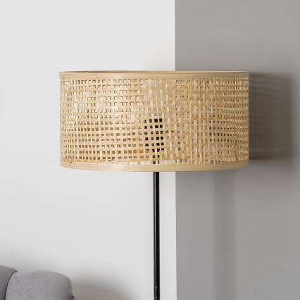 Brilagi - LED gulvlampe CERIA 1xE27/40W/230V Ø 40 cm bambus/sort