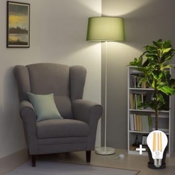 Brilagi - LED-gulvlampe CERIA 1xE27/40W/230V Ø 45 cm grøn/hvid