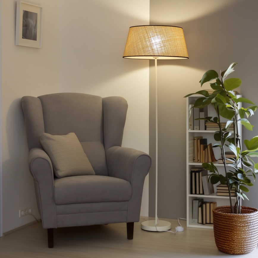 Brilagi - LED gulvlampe CERIA 1xE27/40W/230V Ø 50 cm beige/hvid