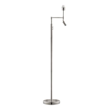 BRILAGI - LED Gulvlampe CERIA 1xE27/60W/230V + LED/2,1W Ø 45 cm mat krom/sort