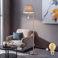 BRILAGI - LED-gulvlampe CERIA 1xE27/60W/230V + LED/2,1W Ø 30 cm mat krom/grå