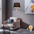 BRILAGI - LED Gulvlampe CERIA 1xE27/60W/230V + LED/2,1W Ø 45 cm mat krom/sort