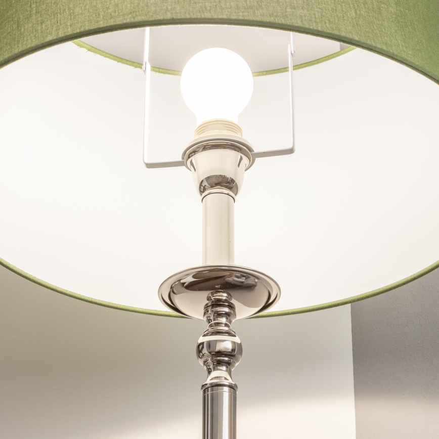 Brilagi - LED gulvlampe CERIA 1xE27/60W/230V Ø 45 cm blank krom/grøn