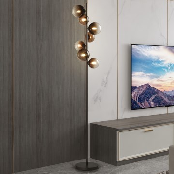 Brilagi - LED gulvlampe MILLA 7xG9/3W/230V brun/røgbrun