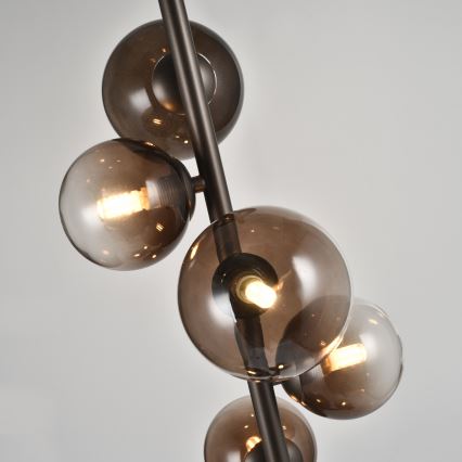 Brilagi - LED gulvlampe MILLA 7xG9/3W/230V brun/røgbrun