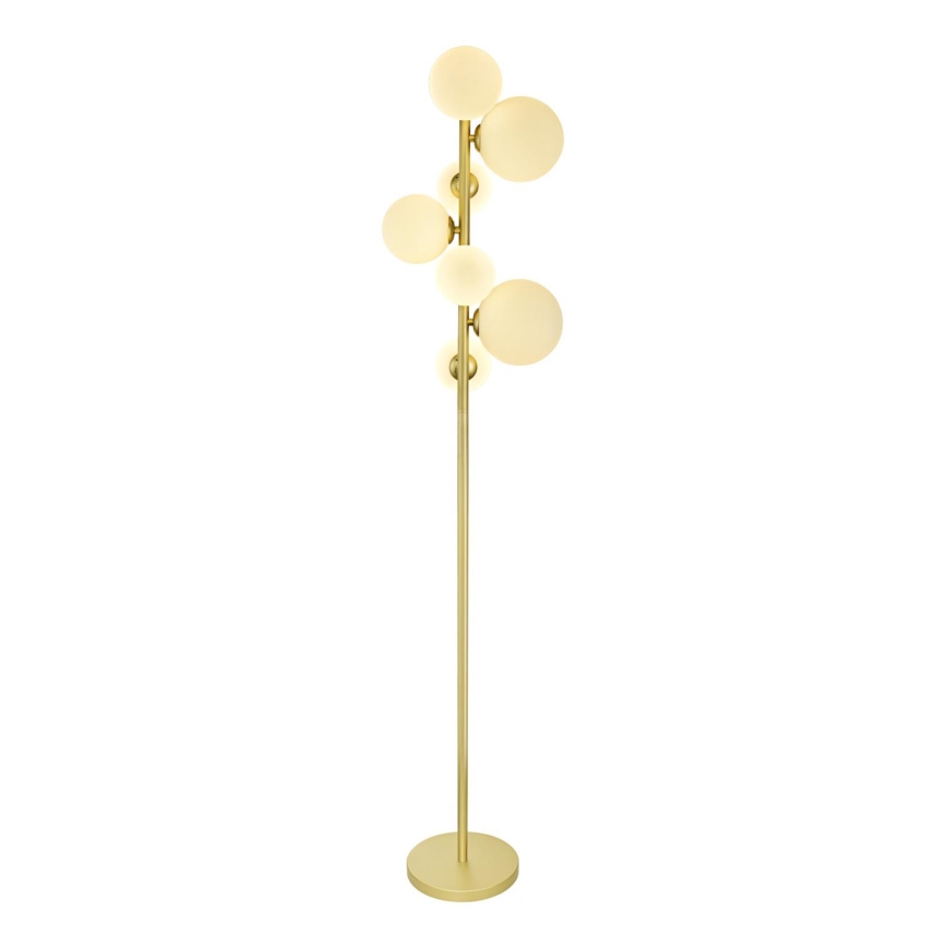 Brilagi - LED gulvlampe MILLA 7xG9/3W/230V guldfarvet/hvid