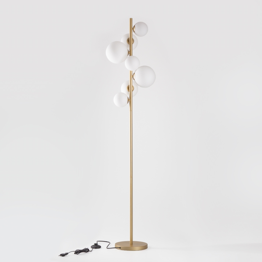 Brilagi - LED gulvlampe MILLA 7xG9/3W/230V guldfarvet/hvid