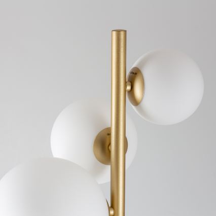 Brilagi - LED gulvlampe MILLA 7xG9/3W/230V guldfarvet/hvid
